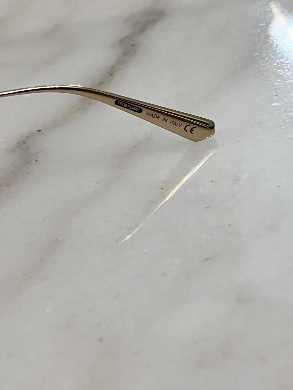 Eyeglasses on Marble Surface